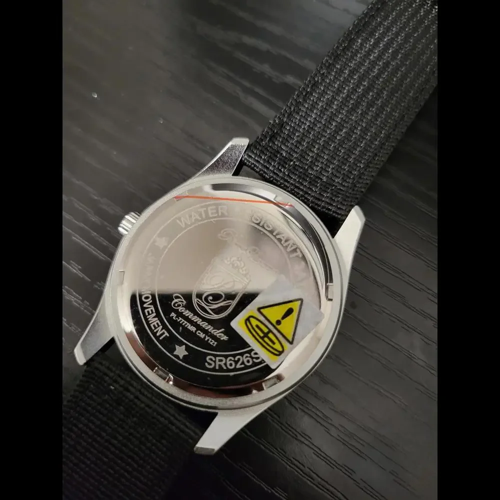 NEW Pierre Lucerne Commander WW2 Style Aviator Navy Men's Watch‎